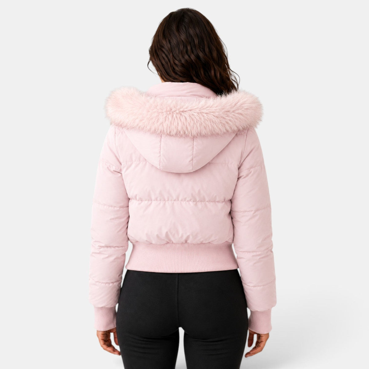 Giacca Donna Imbottita Termica Corta Cappuccio Staccabile