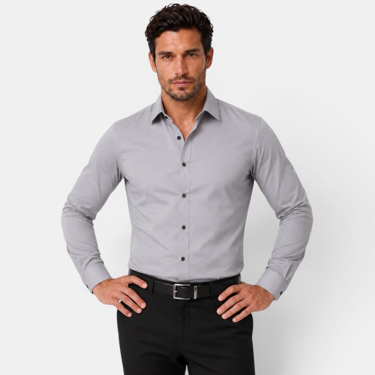 Camicia Uomo Elegante Slim Fit Elasticizzata da Cerimonia