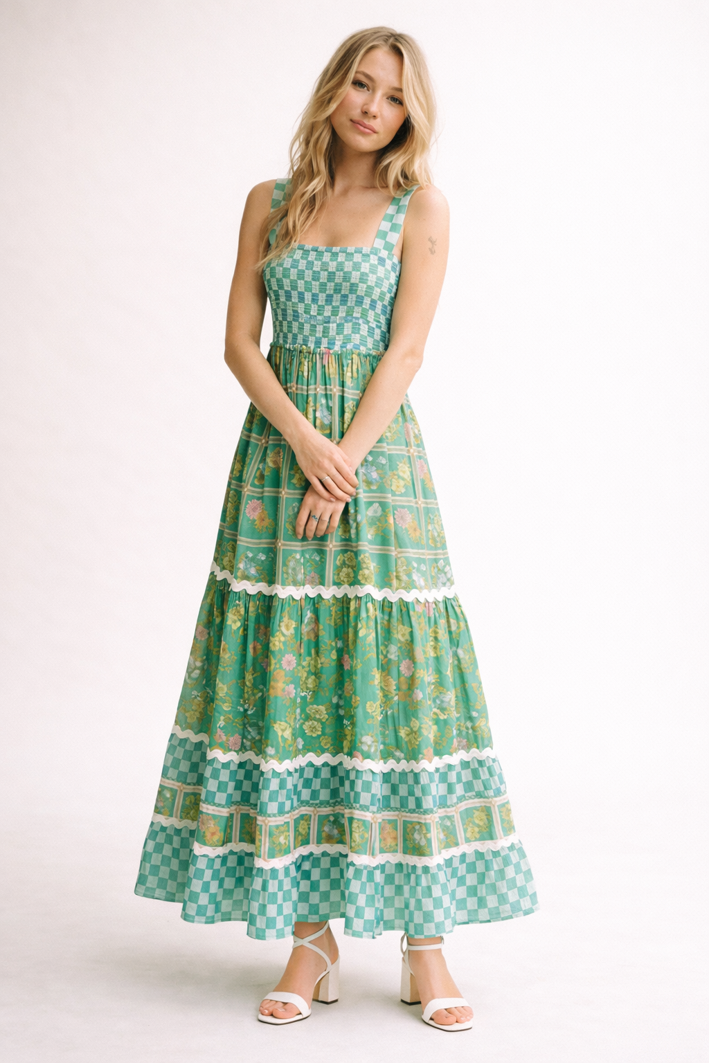 Aurazio Vestito Maxi Estampato Floreale da Donna
