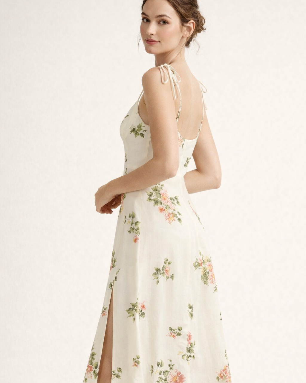 Abito Midi Donna Floreale Leggero Estivo Delicato