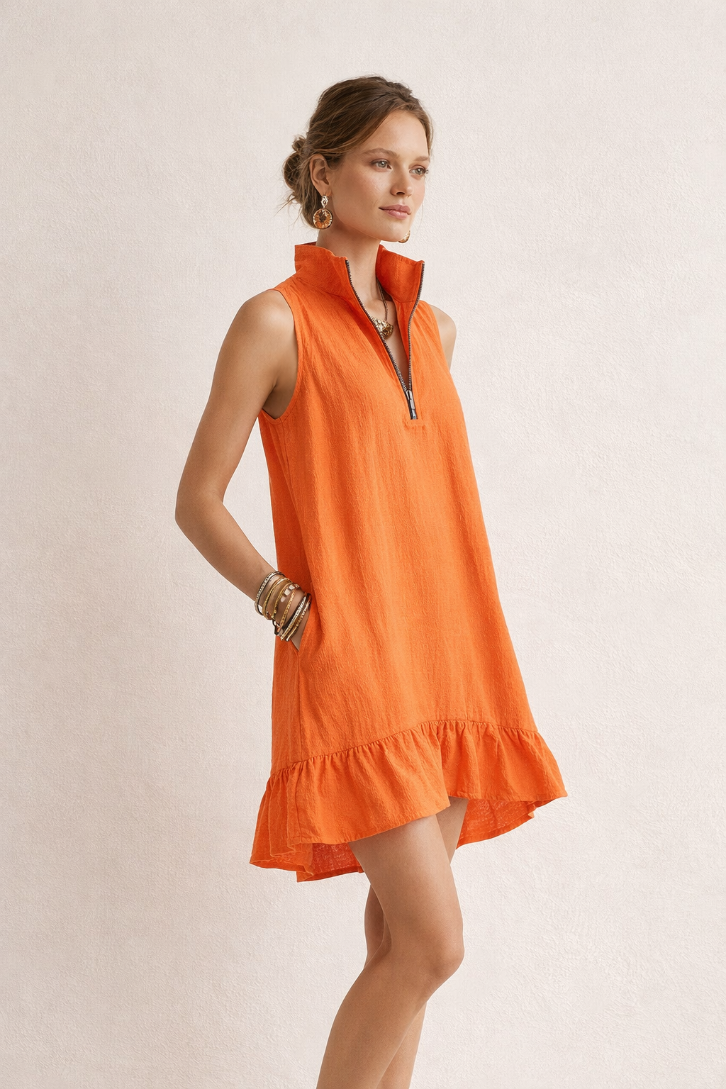 Aurazio Vestito senza Maniche da Donna