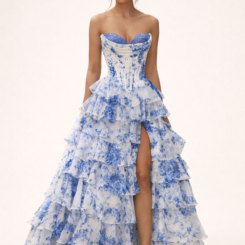 Aurazio Abito Maxi Floreale da Donna
