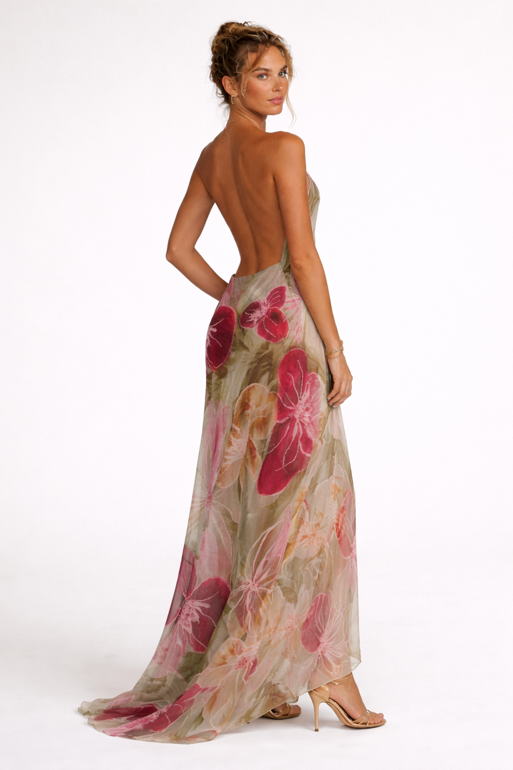 Aurazio Vestito Maxi a Spalline Sottili da Donna