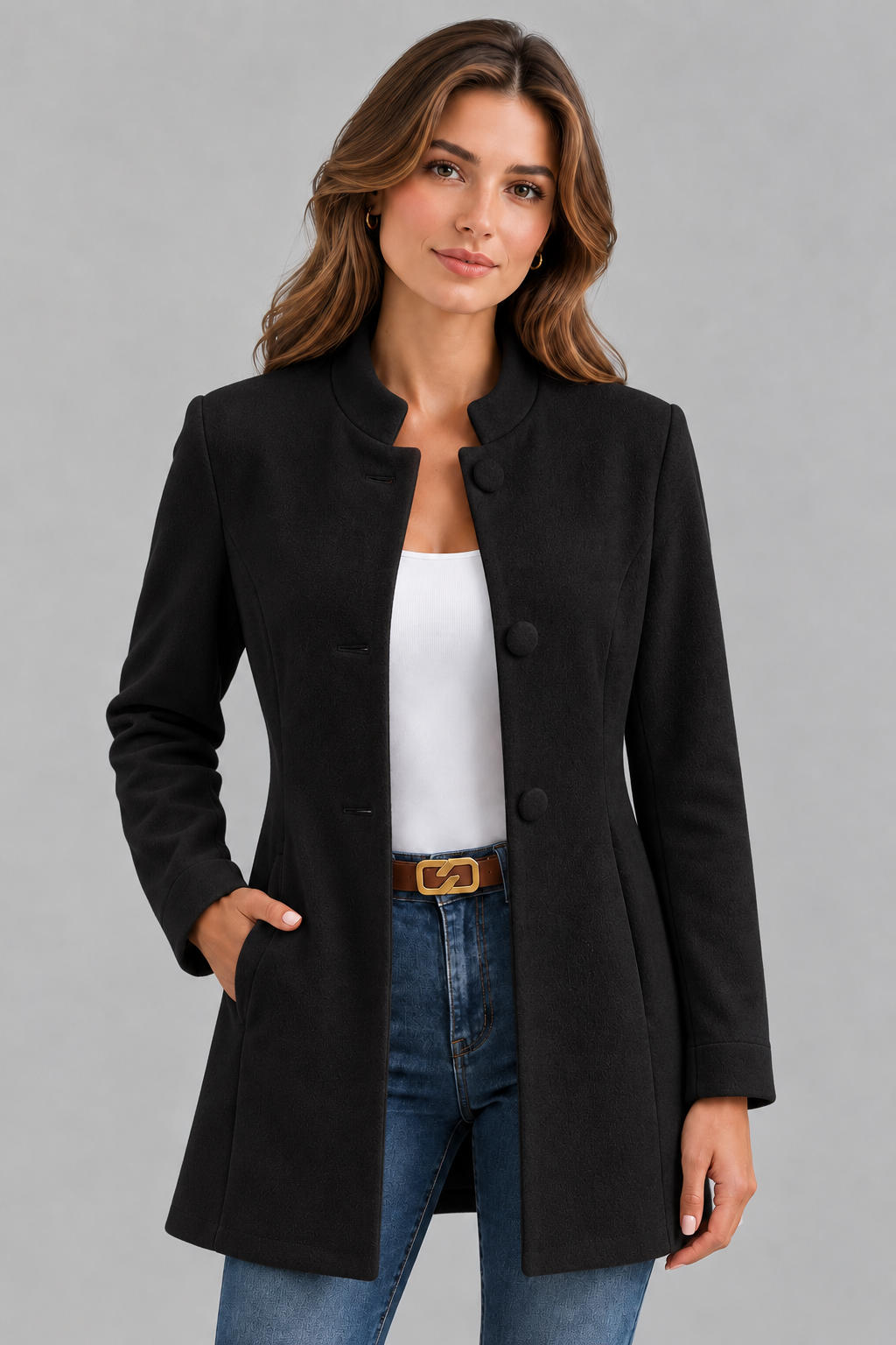 Blazer Donna Sartoriale Strutturato Maniche Lunghe