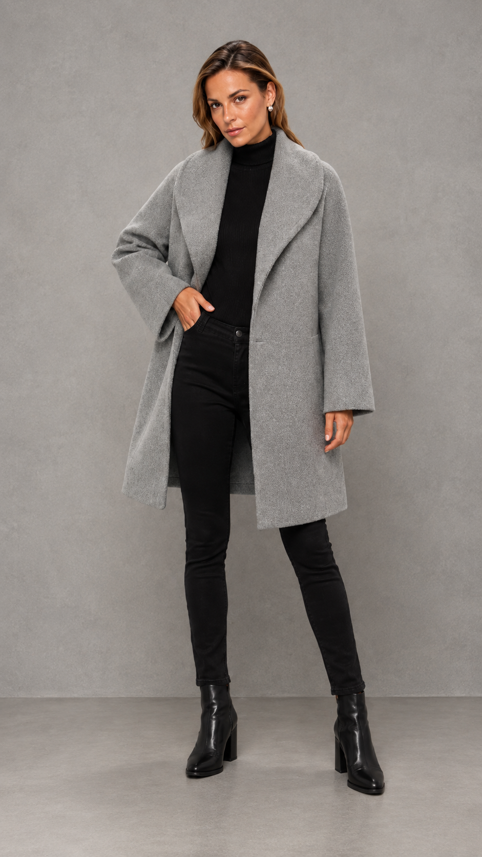 Cappotto Donna Lungo Antivento Vestibilità Rilassata Leggero