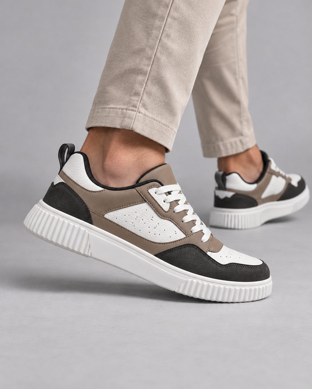 Sneakers Uomo Chunky Colour Block Suola Alta Casual