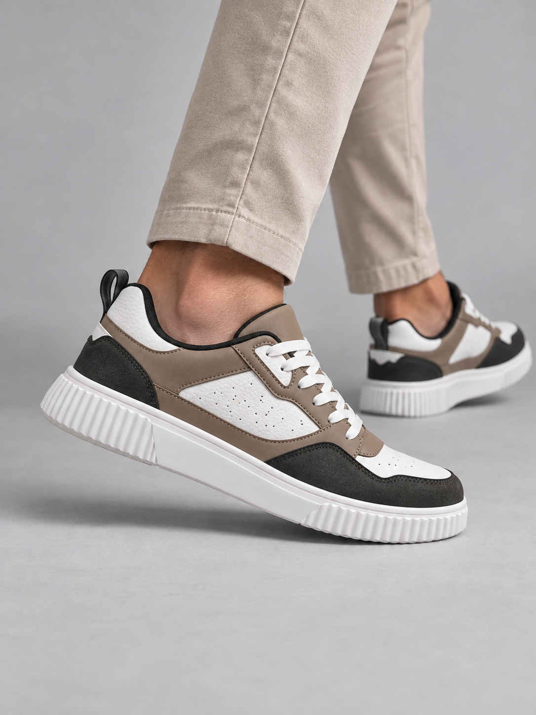 Sneakers Uomo Chunky Colour Block Suola Alta Casual