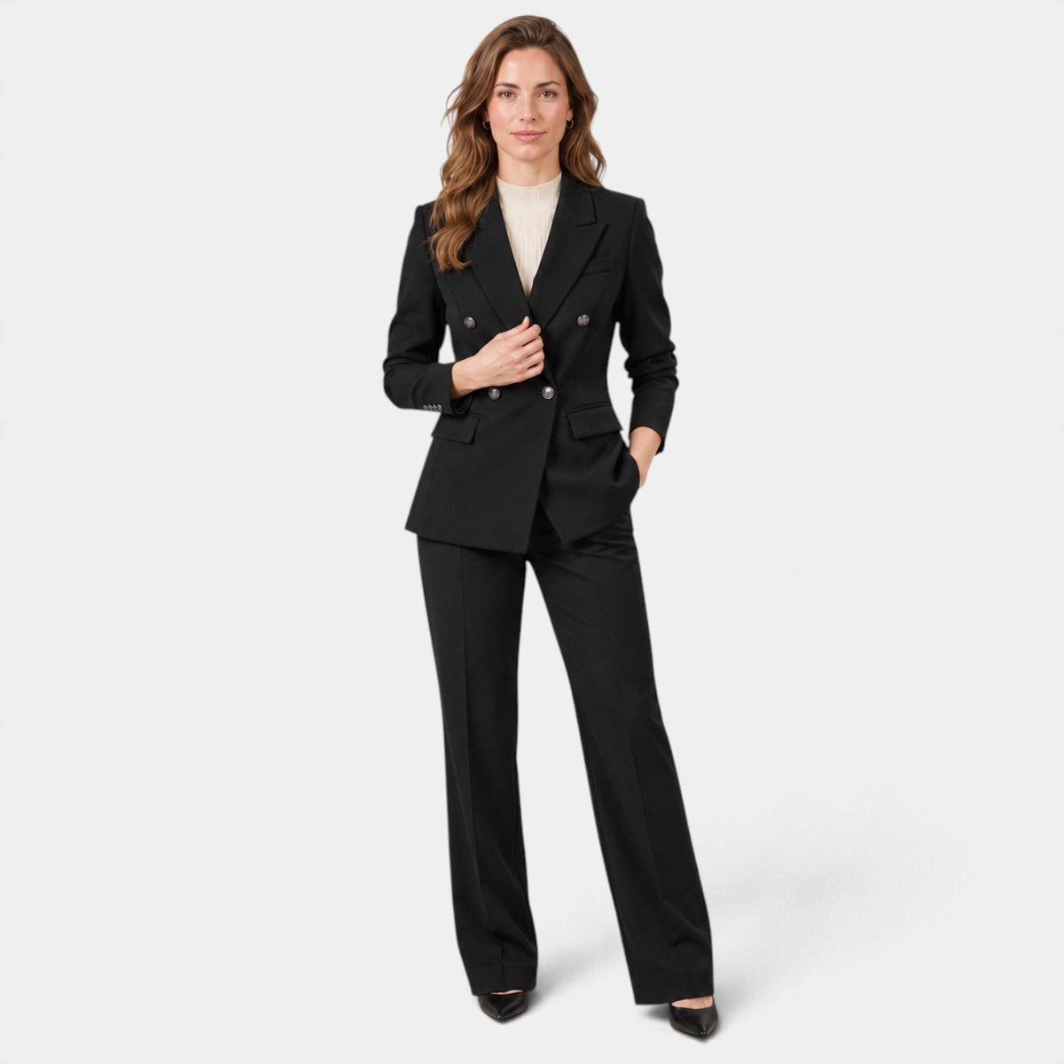 Tailleur Donna Elegante Blazer e Pantaloni Completo Due Pezzi