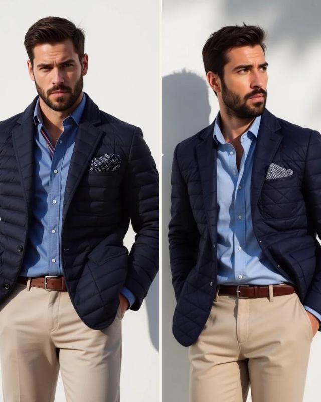 Aurazio Blazer Imbottito Trapuntato Da Uomo