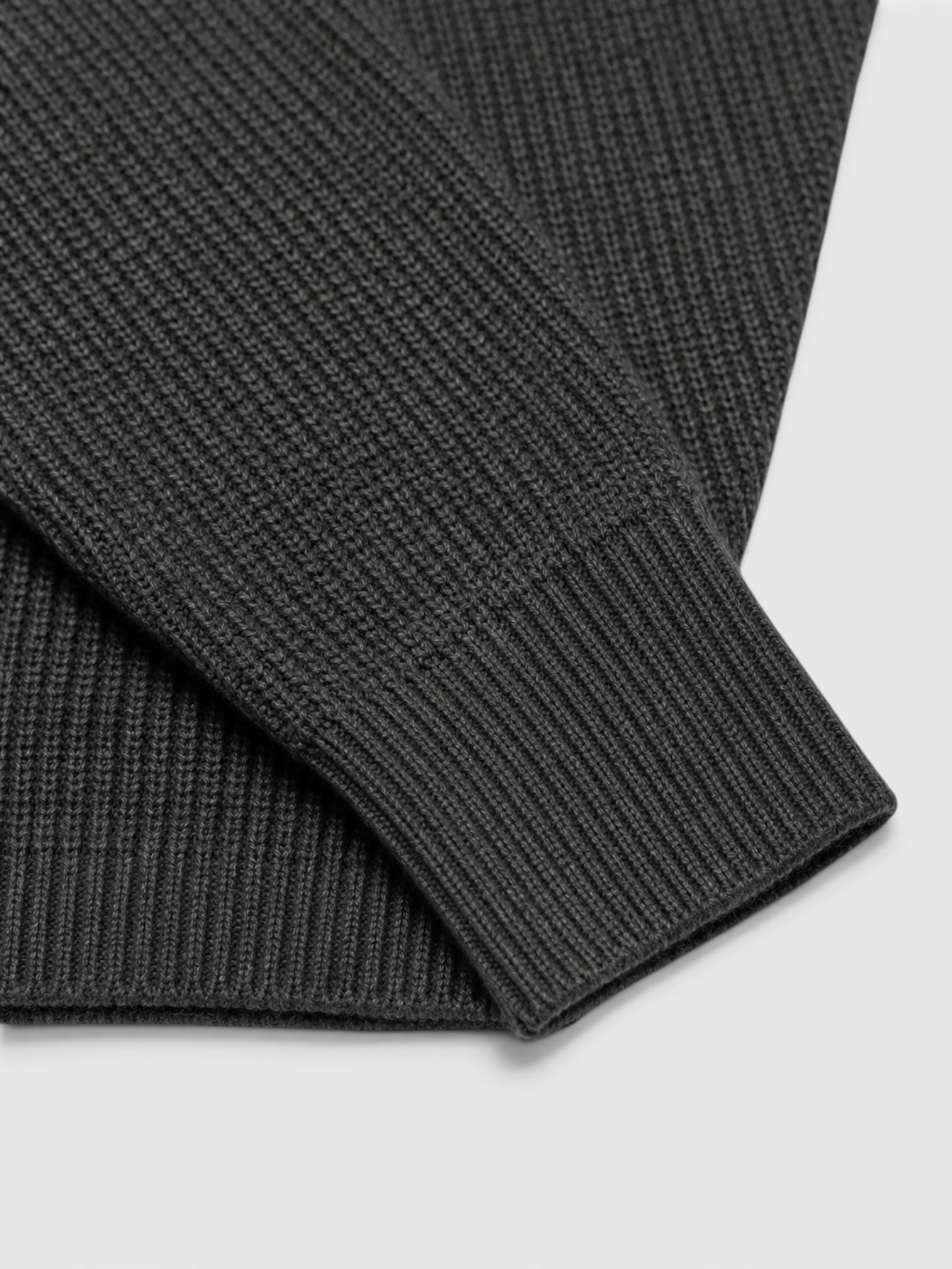 Maglione Polo Uomo in Maglia a Coste Maniche Lunghe