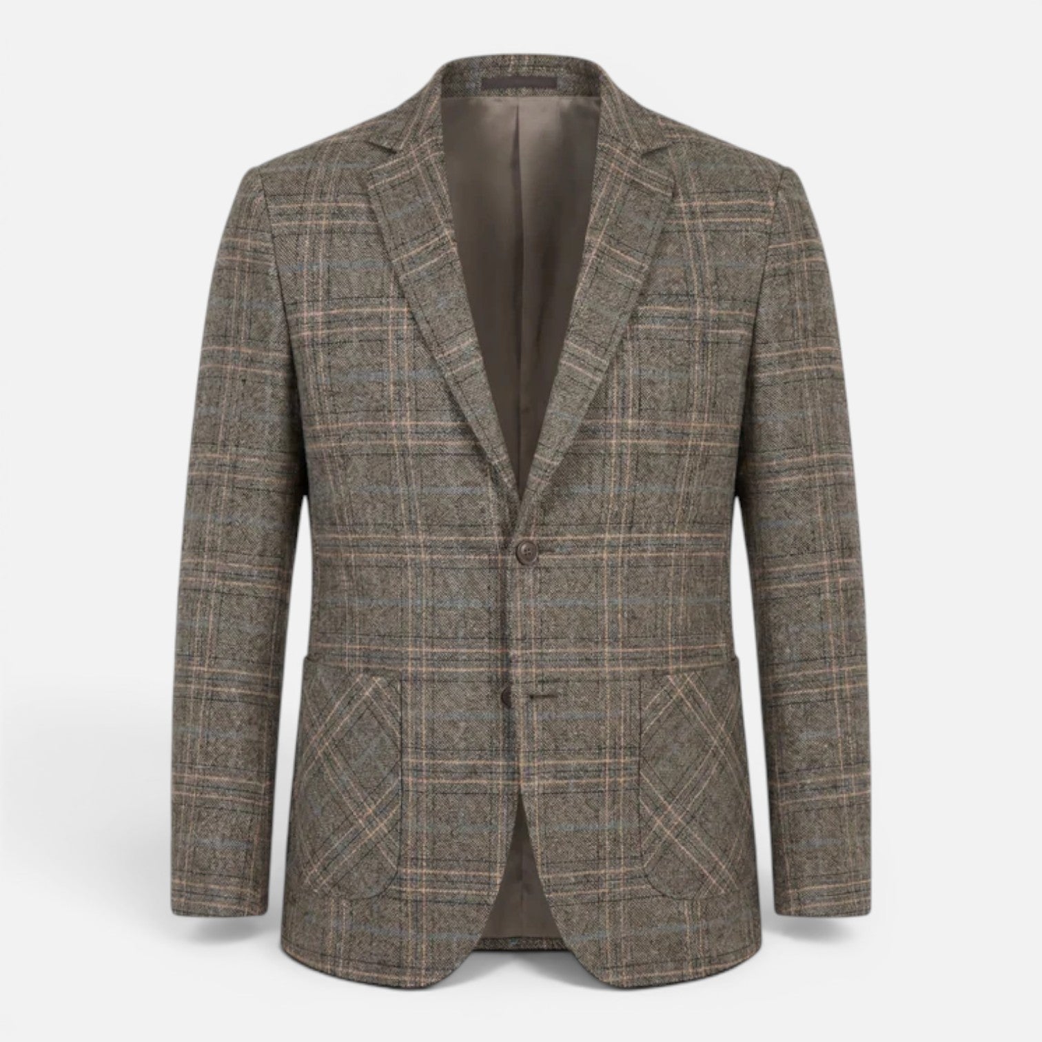 Blazer Uomo a Quadri Slim Fit Sartoriale Elegante