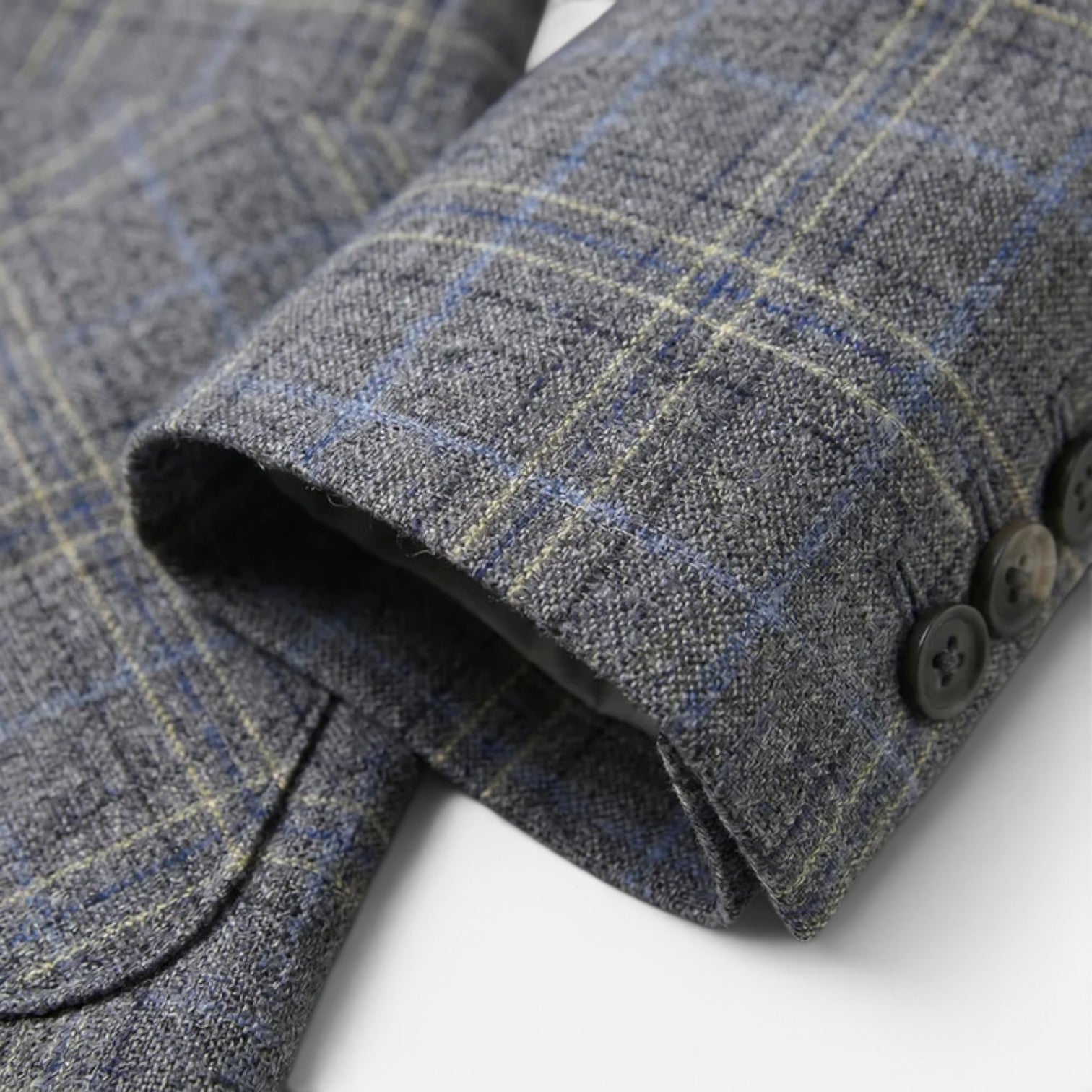 Blazer Uomo a Quadri Slim Fit Sartoriale Elegante
