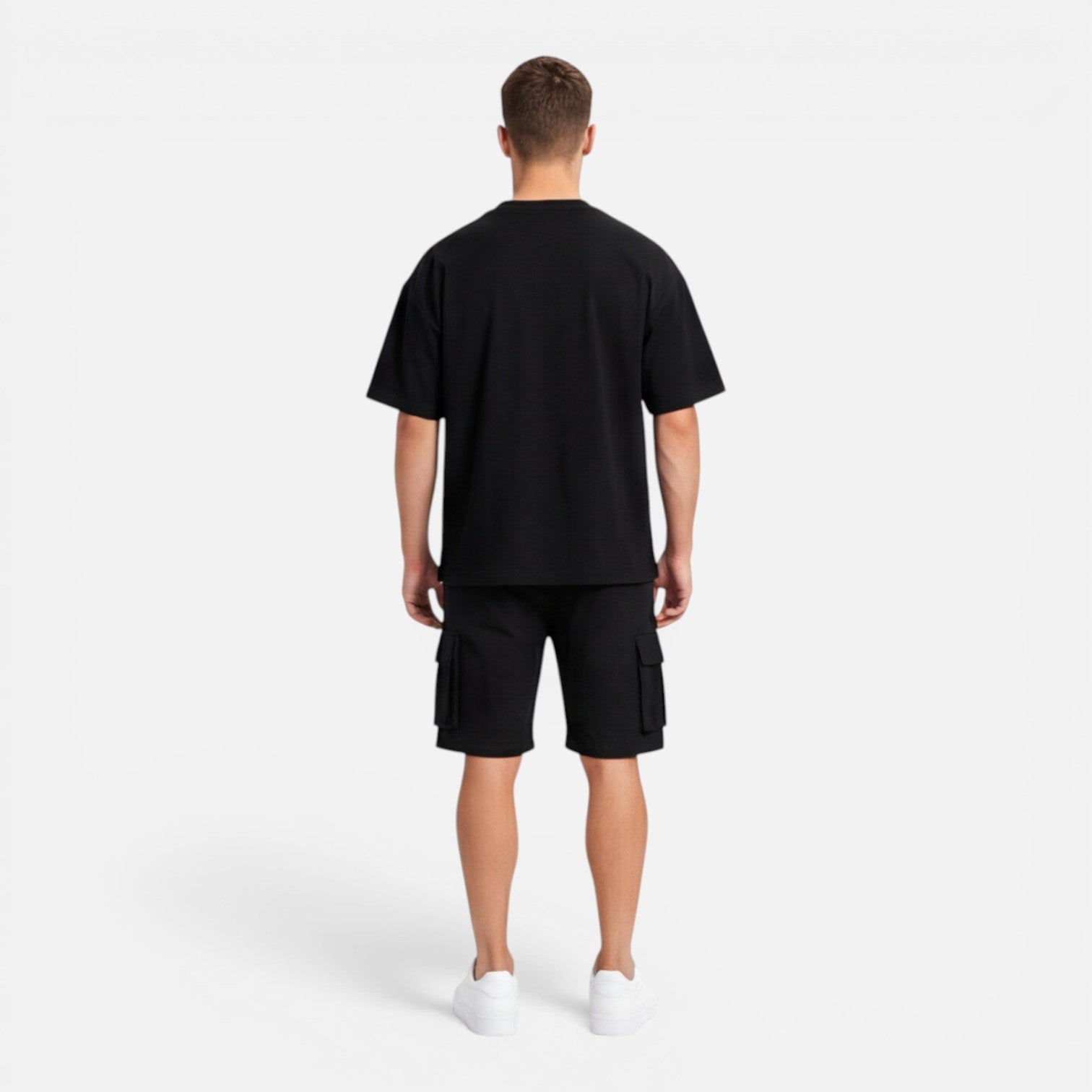 Completo Uomo T-Shirt e Pantaloncini Cargo Estivo Casual