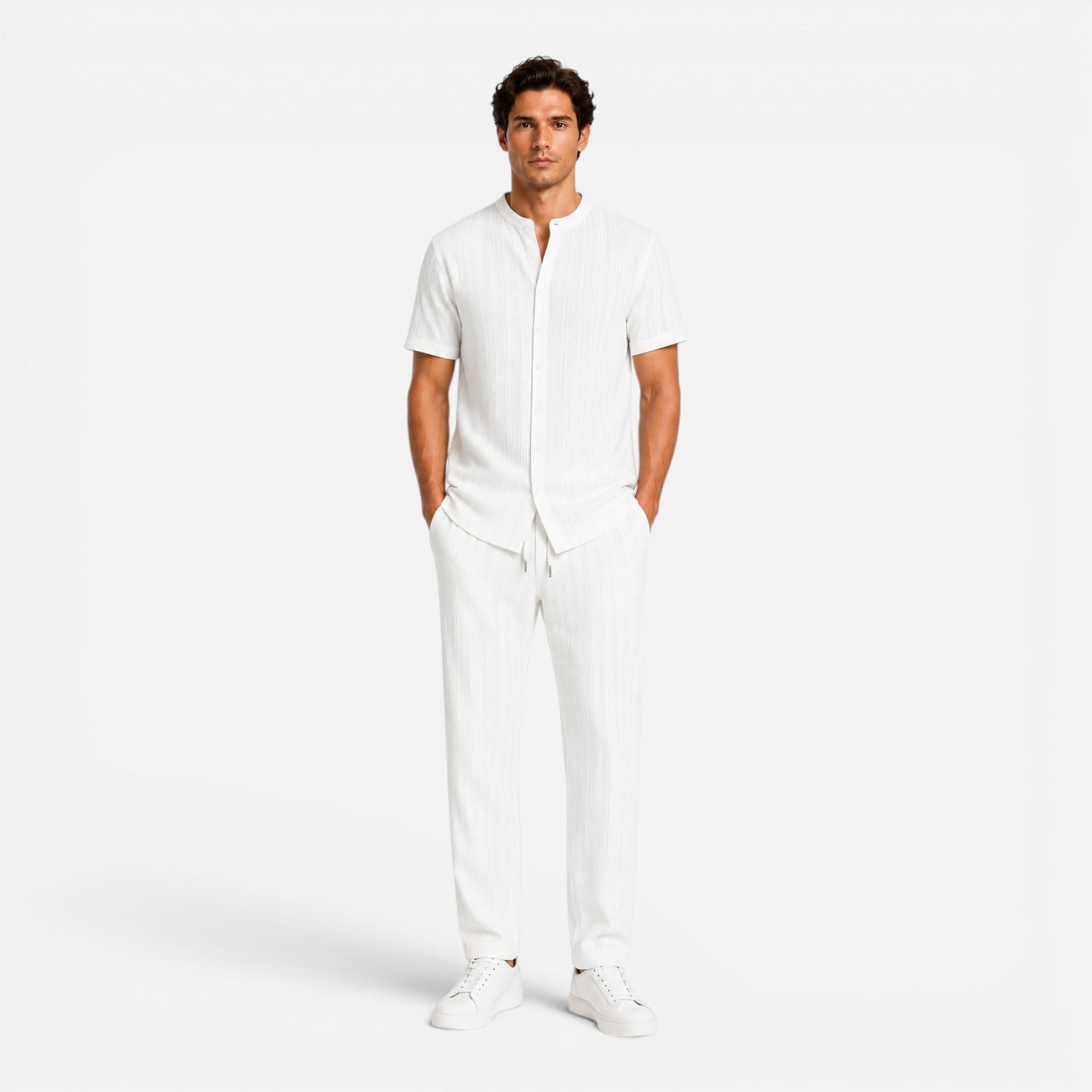 Completo Uomo Estivo Camicia e Pantaloni Leggeri