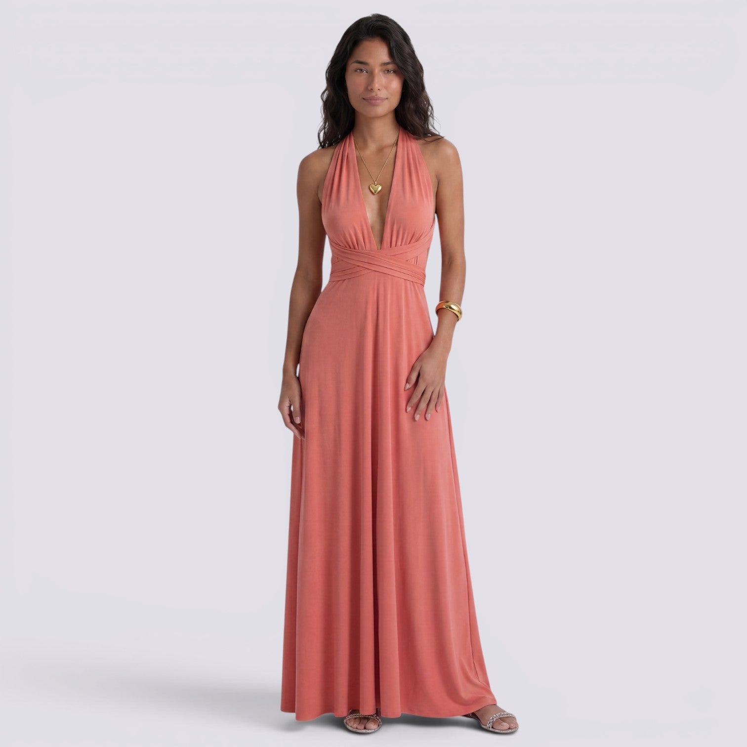 Abito Lungo Donna Multiposizione Elegante da Cerimonia