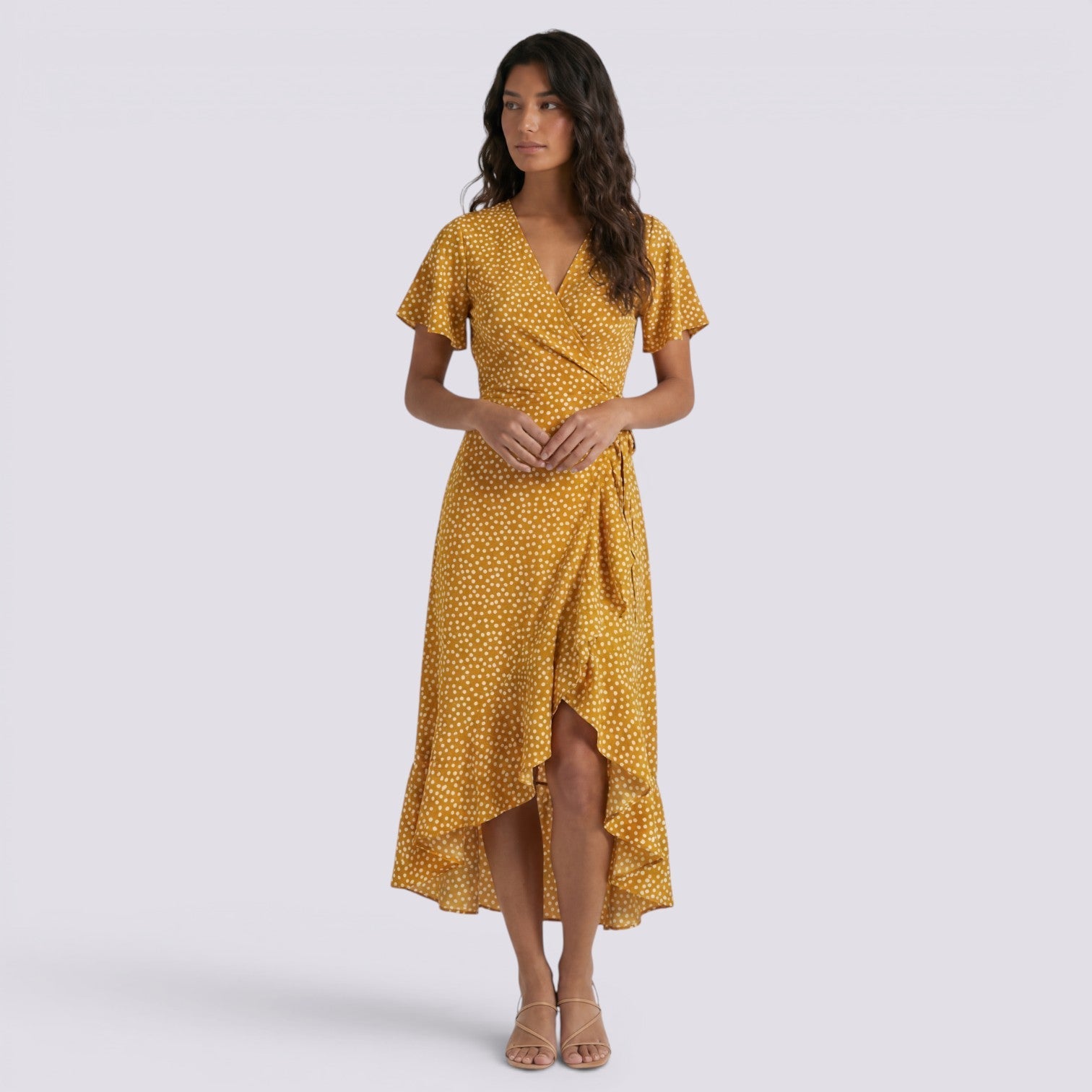 Abito Lungo Donna Floreale Estivo Boho Scollo a V