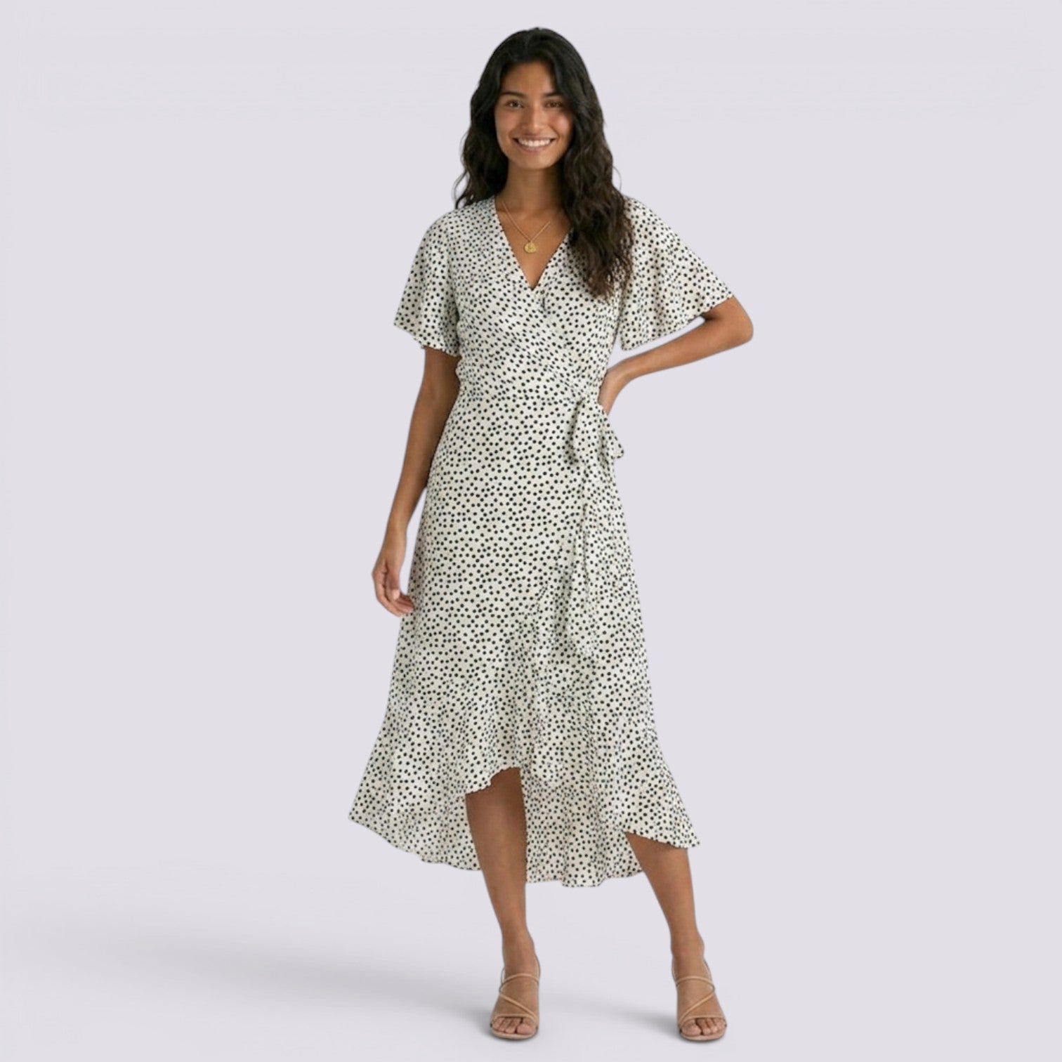 Abito Lungo Donna Floreale Estivo Boho Scollo a V
