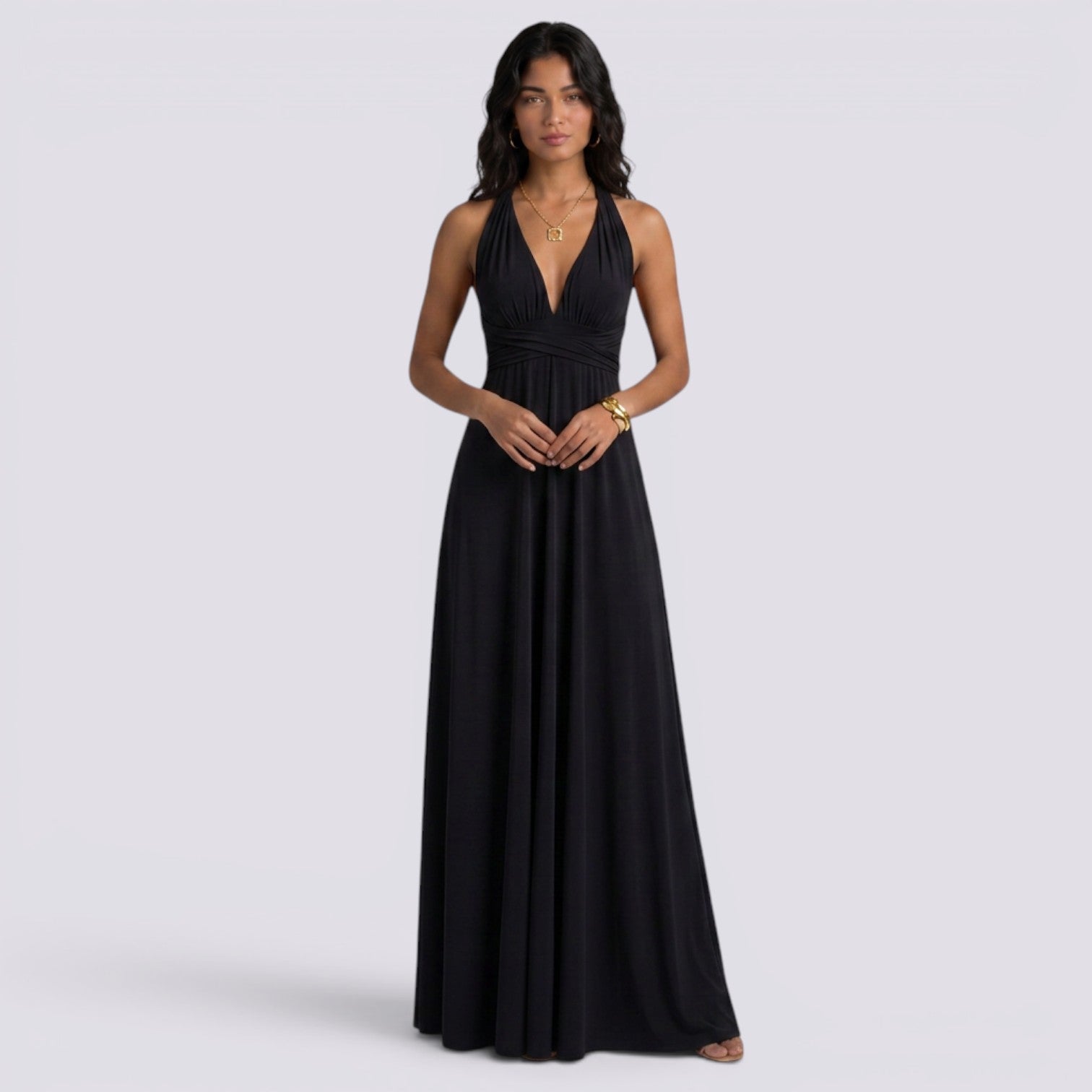 Abito Lungo Donna Multiposizione Elegante da Cerimonia