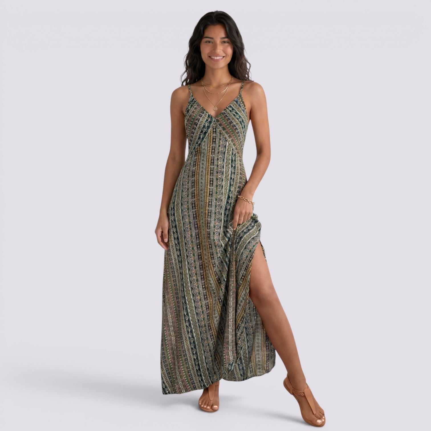 Abito Lungo Donna Maxi Boho Estivo Schiena Aperta
