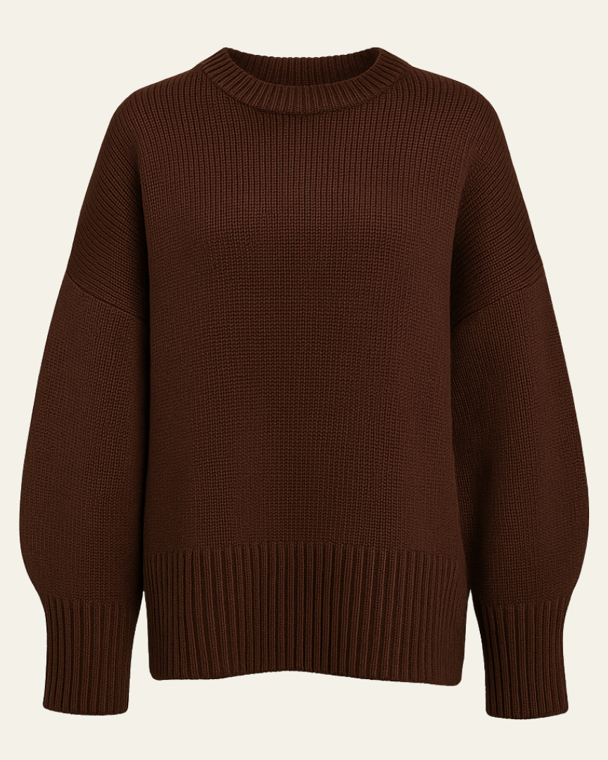 Maglione Donna Oversize in Misto Lana Spalle Scese