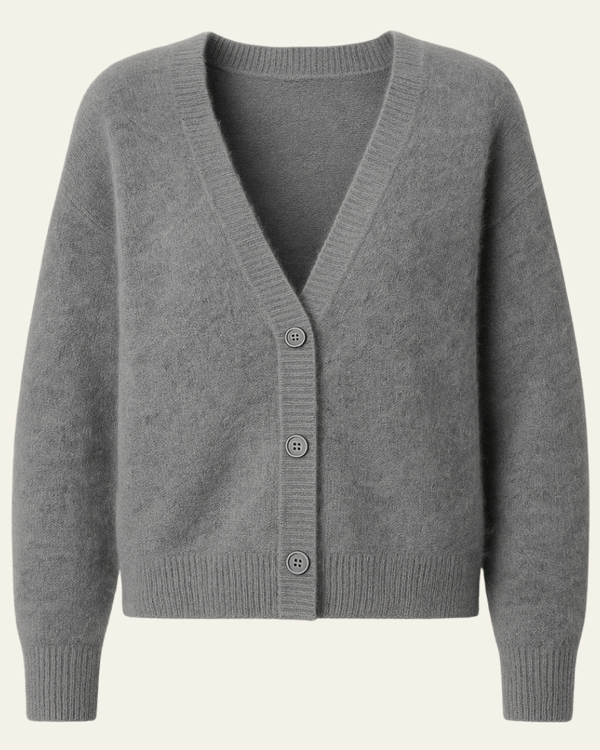 Cardigan Donna in Cashmere Lavorato a Maglia Morbido Caldo