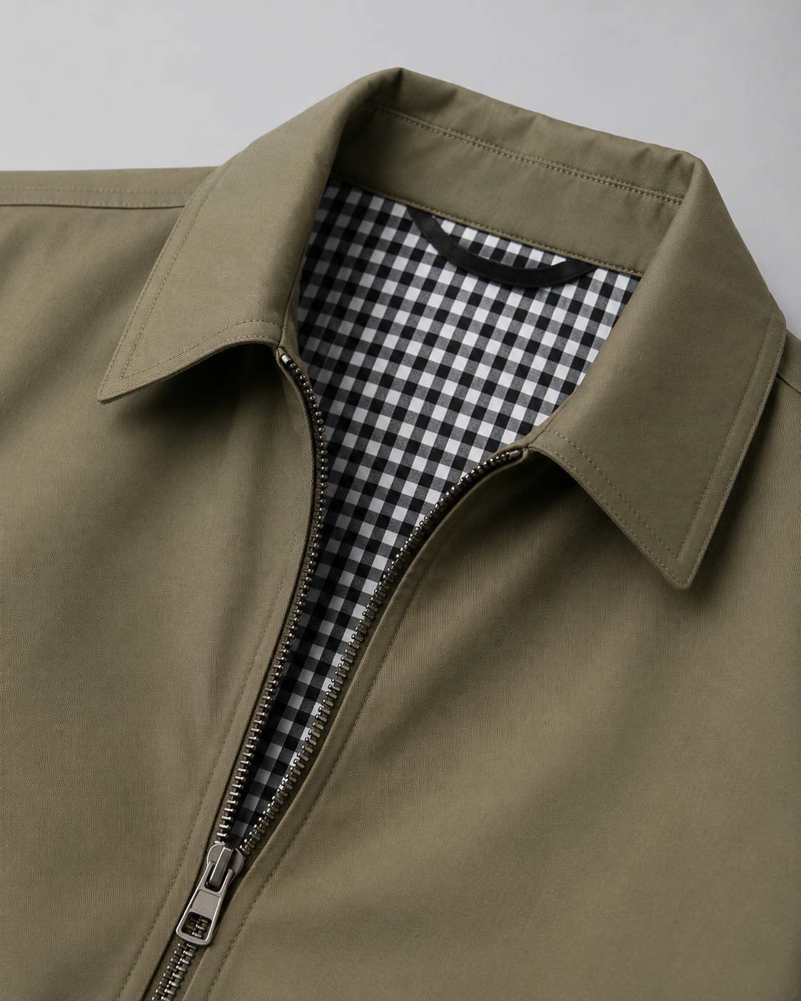 Giacca Harrington Uomo Leggera con Fodera a Quadri