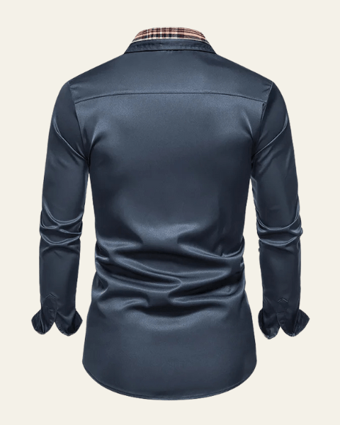 Aurazio Camicia a Quadri con Bottoni da Uomo