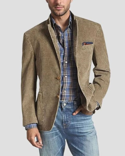 Aurazio Blazer Rilassato in Cotone per Uomo