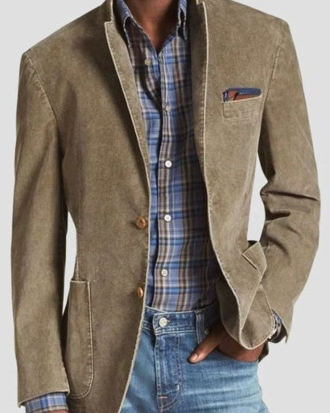 Aurazio Blazer Rilassato in Cotone per Uomo