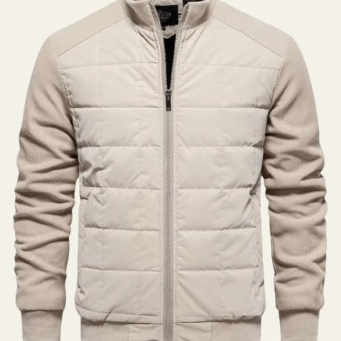 Aurazio Giacca Trapuntata Con Zip Da Uomo