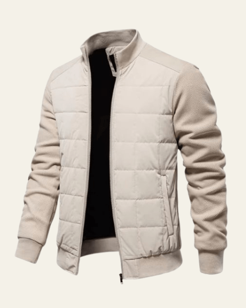 Aurazio Giacca Trapuntata Con Zip Da Uomo