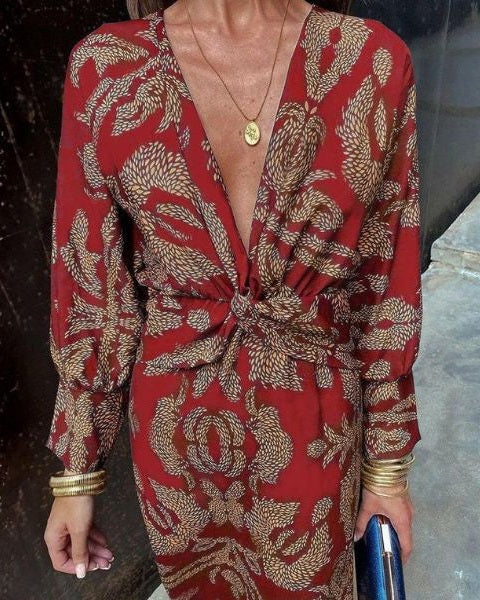 Aurazio Vestito Fluido Elegante da Donna