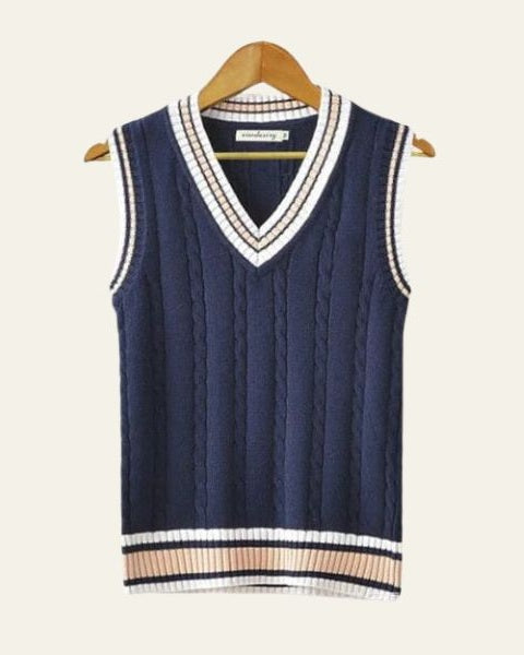 Aurazio Gilet da cricket a V classico da uomo