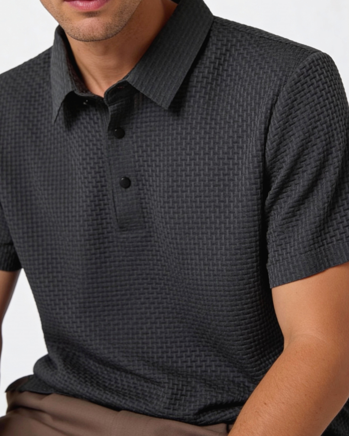 Aurazio Polo da uomo Tessuto Traspirante Leggero
