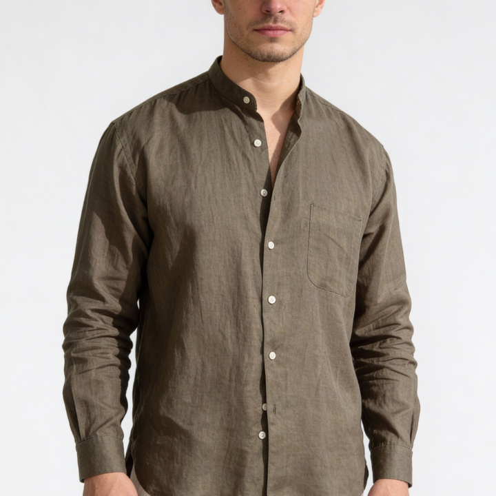Aurazio Camicia di lino premium da uomo