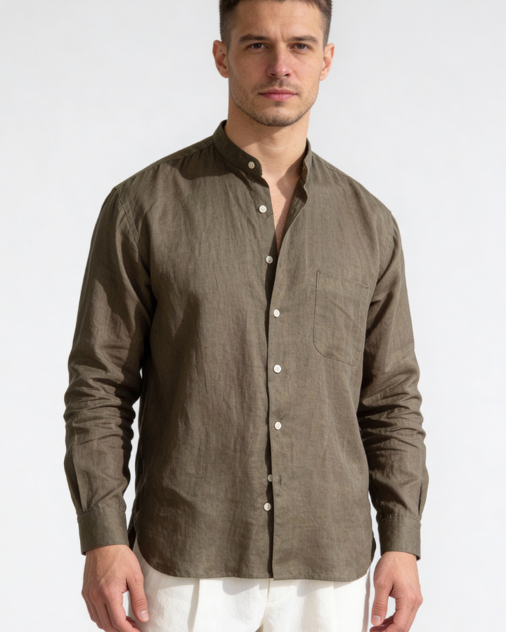 Aurazio Camicia di lino premium da uomo