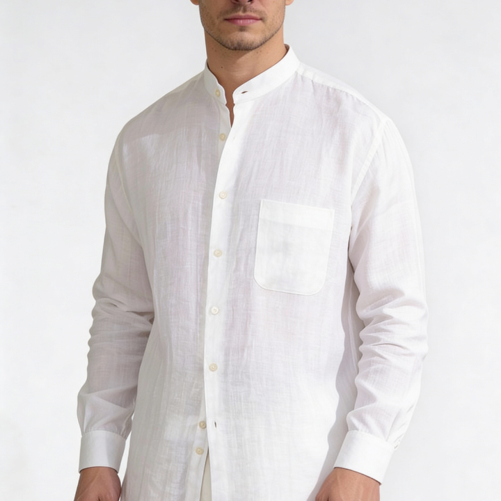 Aurazio Camicia di lino premium da uomo