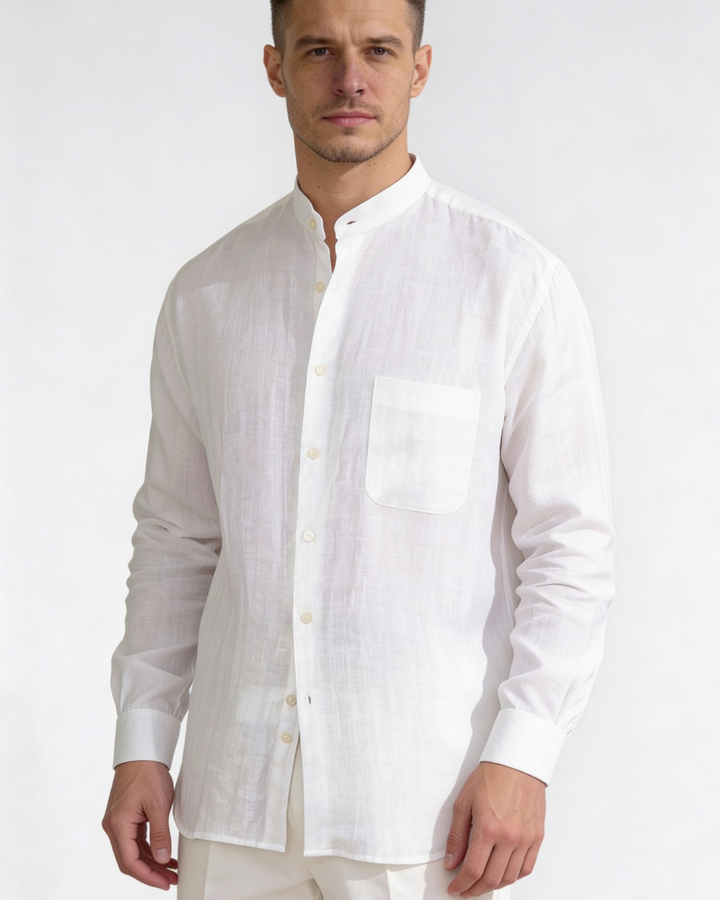 Aurazio Camicia di lino premium da uomo