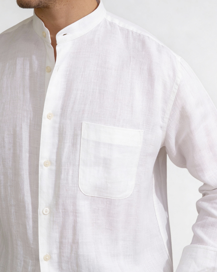 Aurazio Camicia di lino premium da uomo
