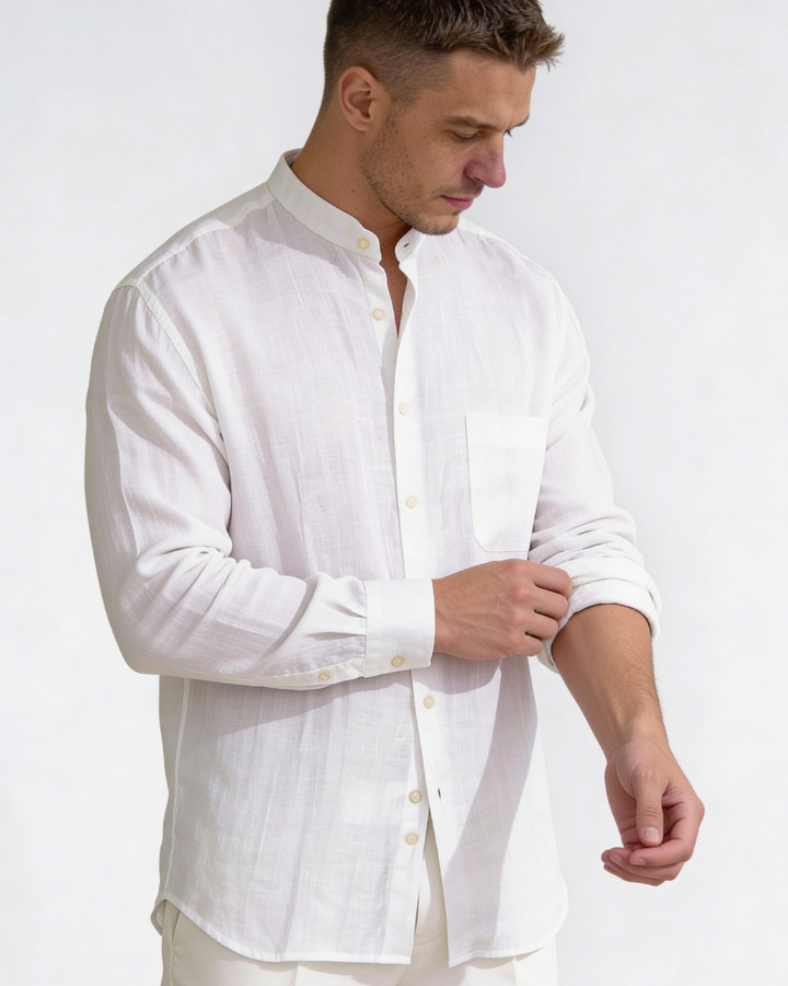 Aurazio Camicia di lino premium da uomo