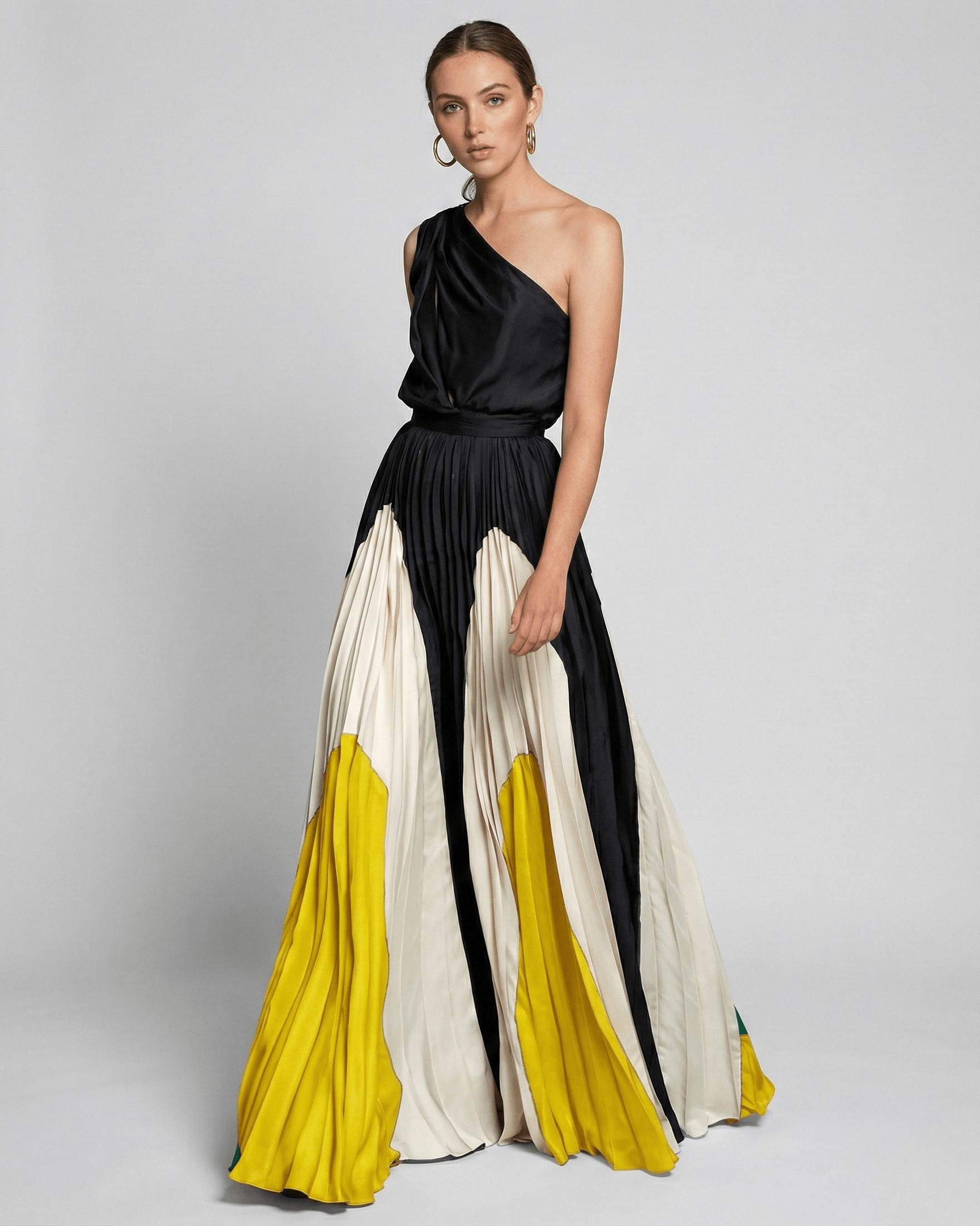 Aurazio Abito Lungo Plissettato da Donna