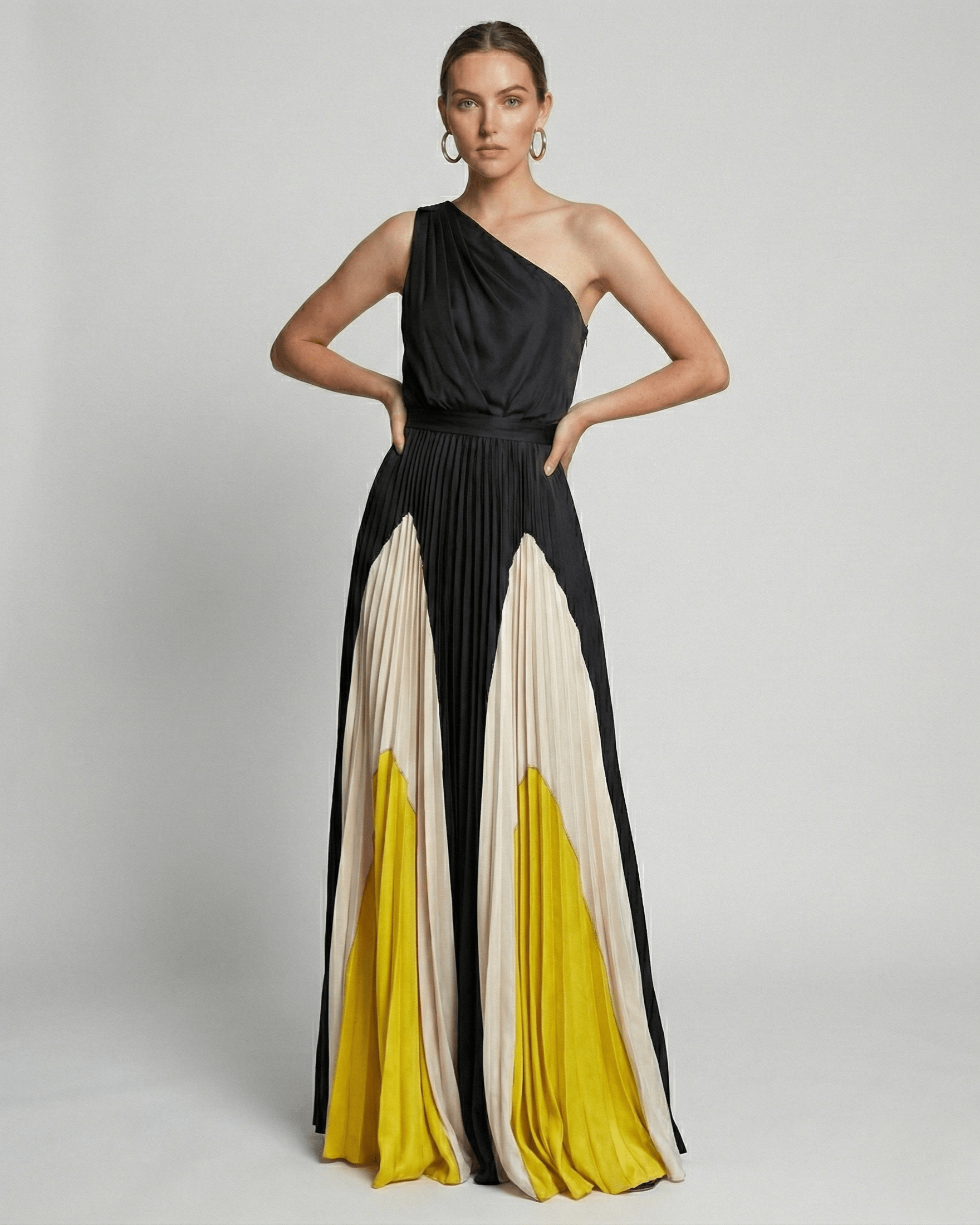 Aurazio Abito Lungo Plissettato da Donna