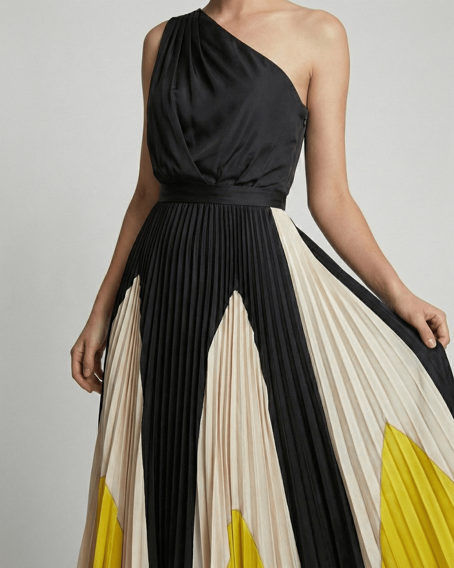 Aurazio Abito Lungo Plissettato da Donna