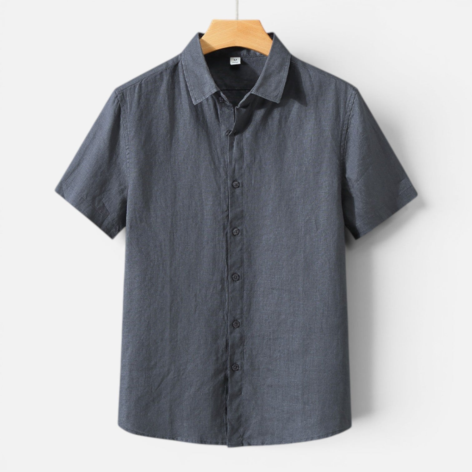 Camicia Lino Uomo Manica Corta Traspirante Classica Estiva