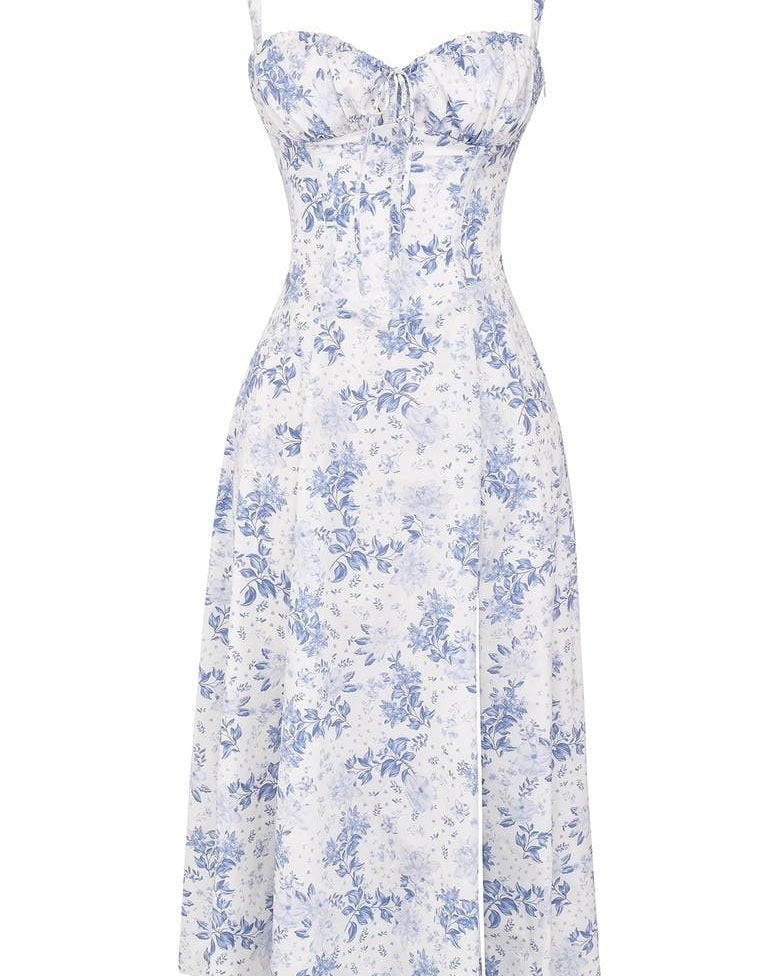 Aurazio Vestito Midi con Busto Arricciato da Donna