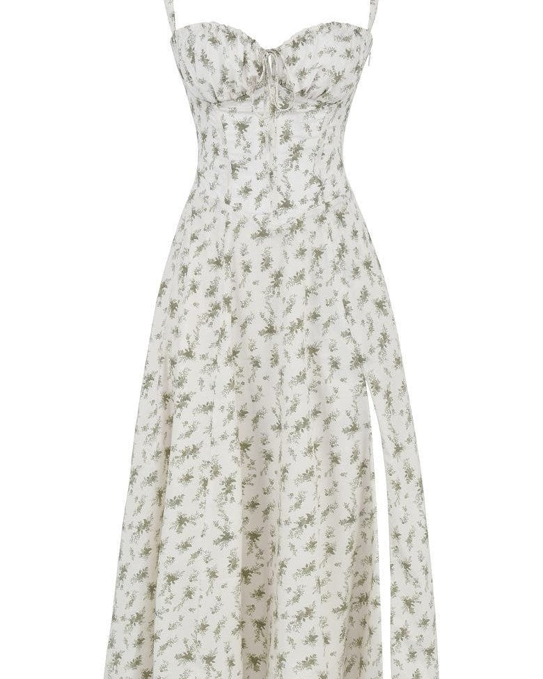 Aurazio Vestito Midi con Busto Arricciato da Donna