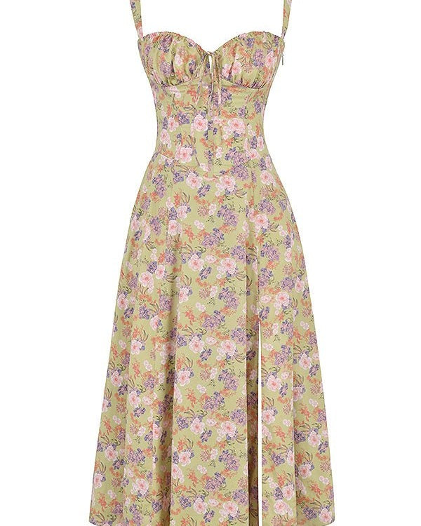 Aurazio Vestito Midi con Busto Arricciato da Donna