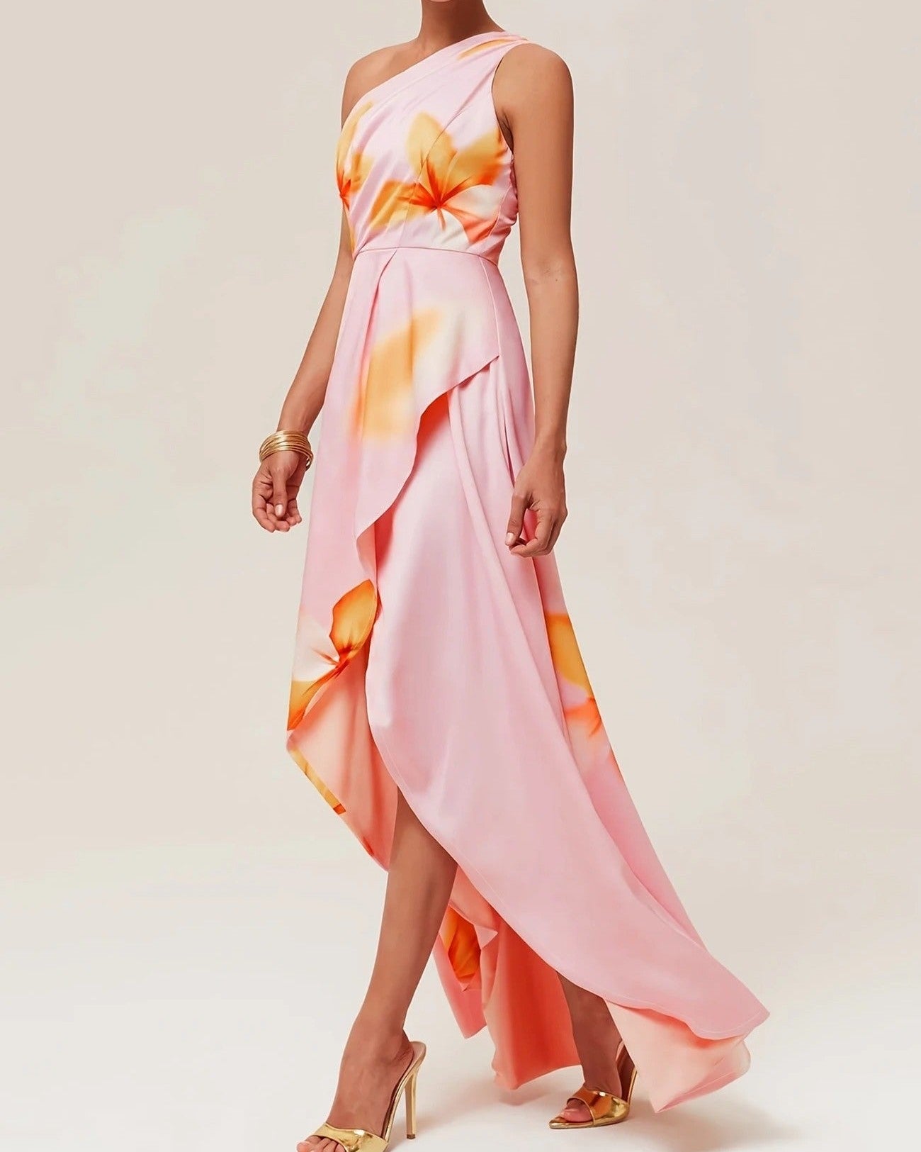 Aurazio Vestito Lungo con Balze per Donna