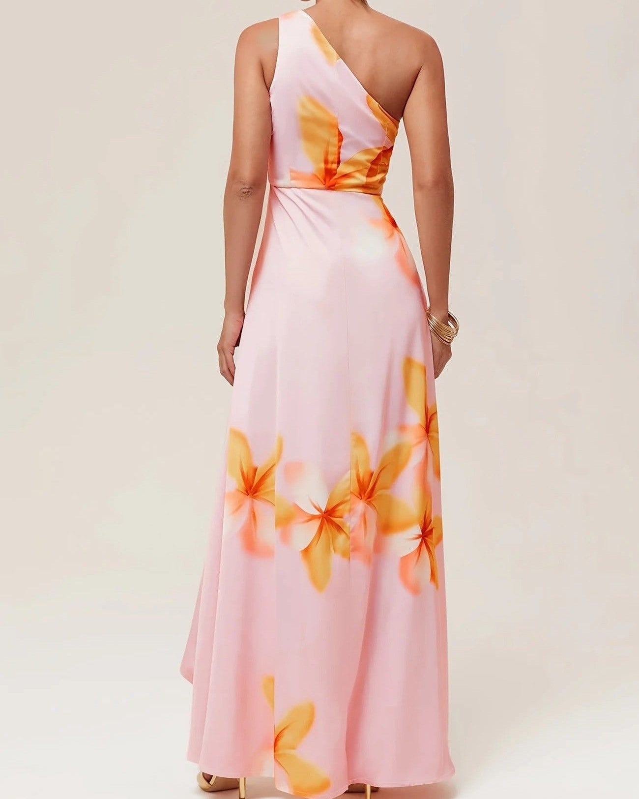 Aurazio Vestito Lungo con Balze per Donna