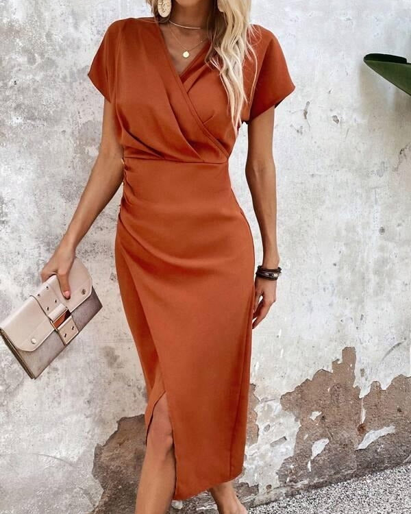 Aurazio Vestito Midi Drappeggiato da Donna